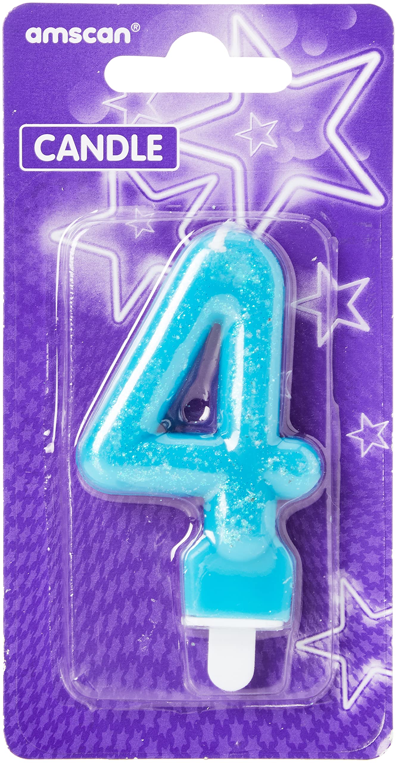 amscan 9900765 Candle num. 4 Glitter