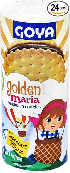 Goya Golden Maria sandwich cookies with chocolate flavored filling (041331049078)
