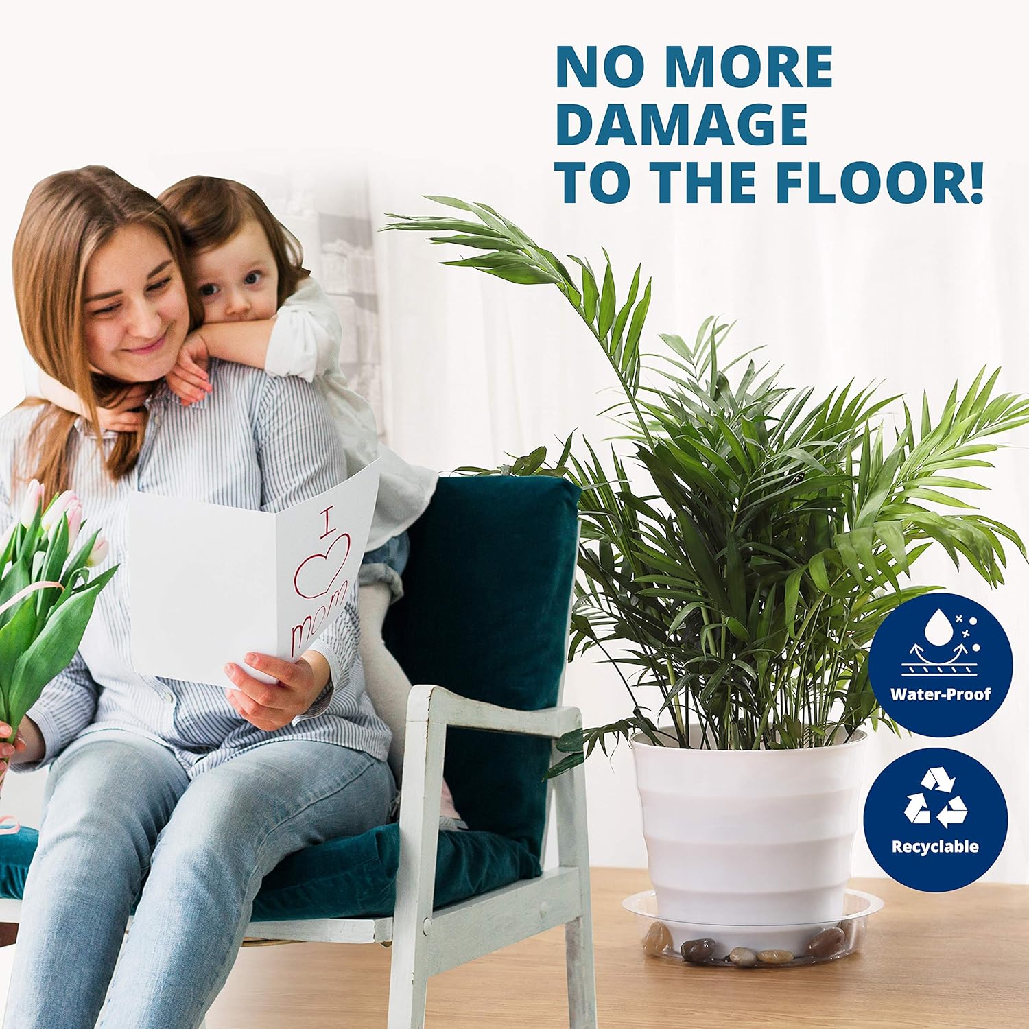 Konanzo Plant Saucer 15 Pack of Clear Plastic Saucers Drip Trays in Assorted Sizes (6 inch/8inch/10inch) Flower Pot Tray for Indoors & Outdoor Plants or Planter pots. (1, 6, 8, 10 inch) : Garden & Outdoor