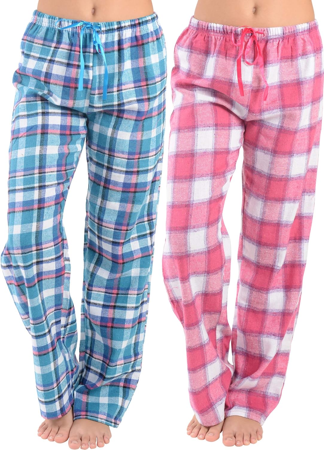 women's green plaid pajama pants