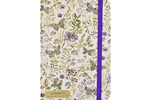 2025 Amethyst Butterflies Weekly Planner (16 months, Sept 2024 to Dec 2025)