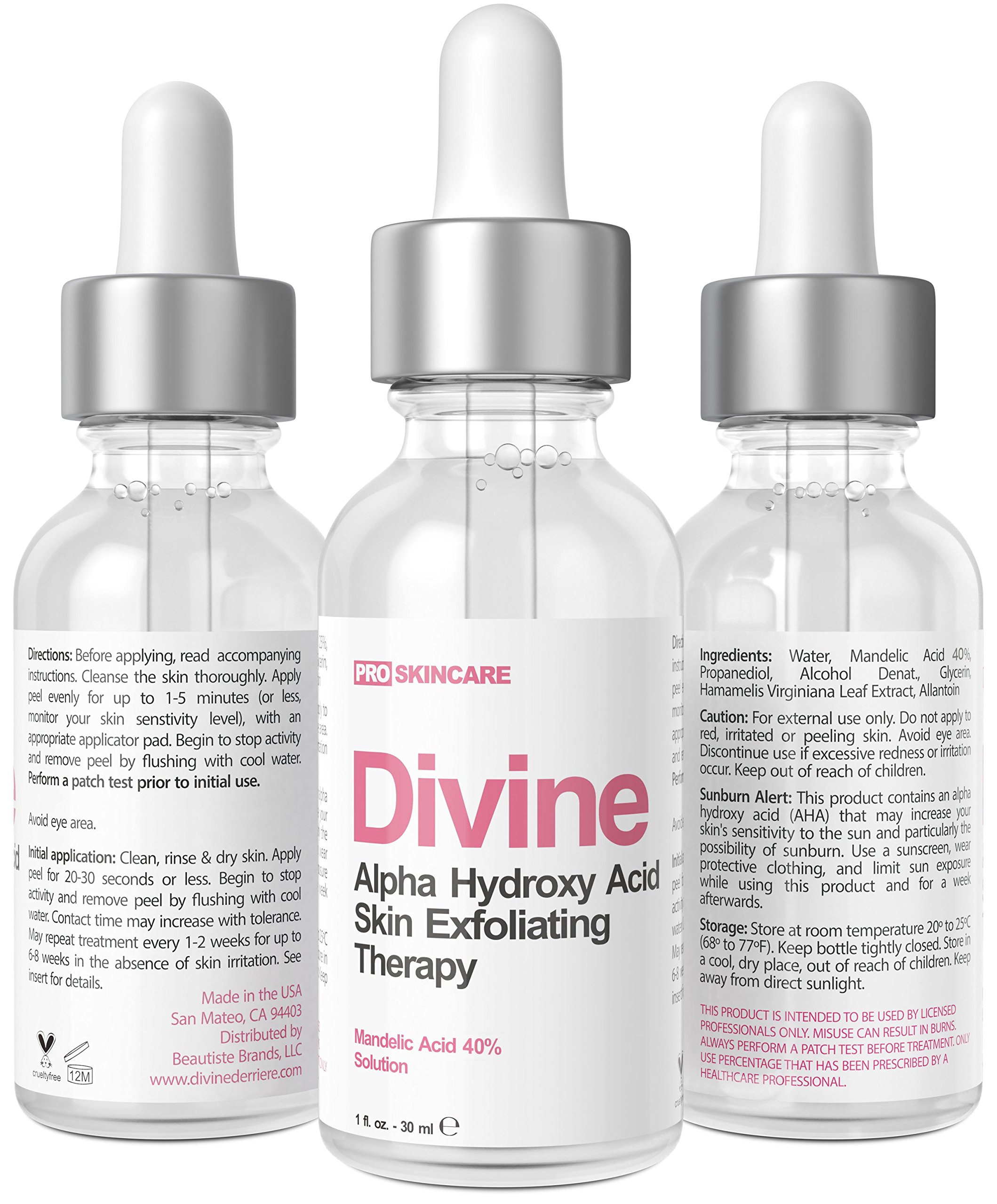 Mandelic Acid Peel 40 Chemical Peel For Rosacea, Cystic Acne