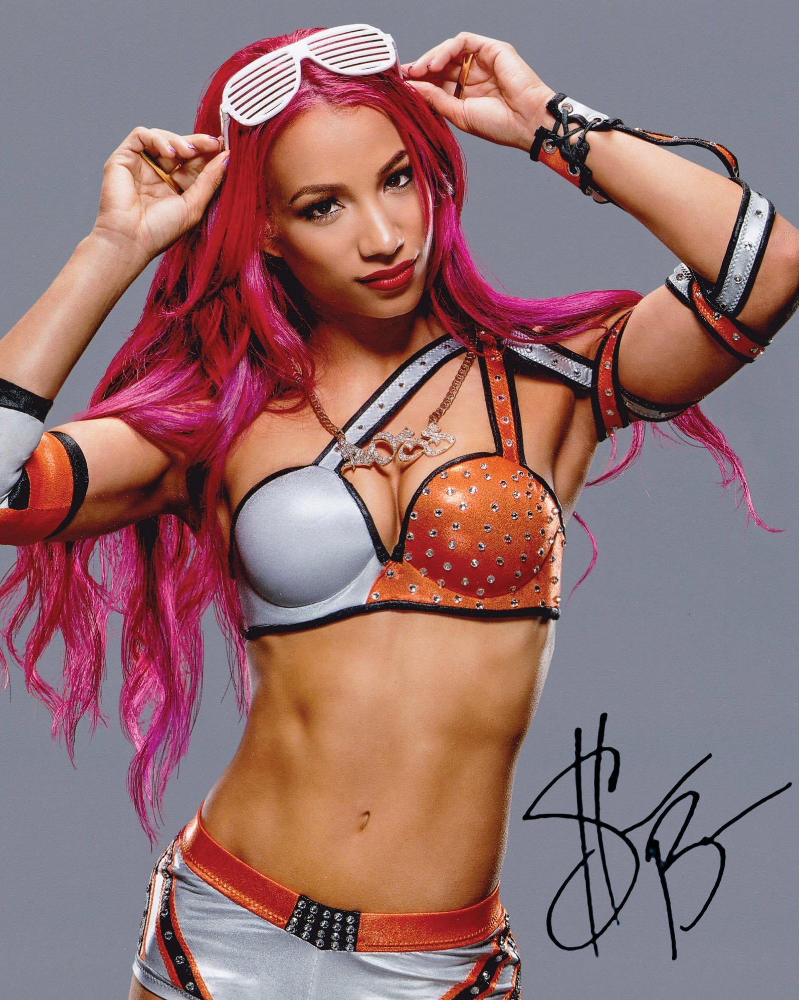 SASHA BANKS WWE | Signed Lab Photo Reprint | 10x8 Size to Fit 10x8 Inch Frames | Lab Quality | Photo Display | Present Gift Collectible
