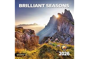WINDRIO 2026 Wall Calendar,Calendar 2026, November 2025 - December 2026, Wall Calendar Brilliant Seasons, 12" x 24" Opened,Full Page Months Thick & Sturdy Paper for Gift Perfect Calendar Organizing & Planning
