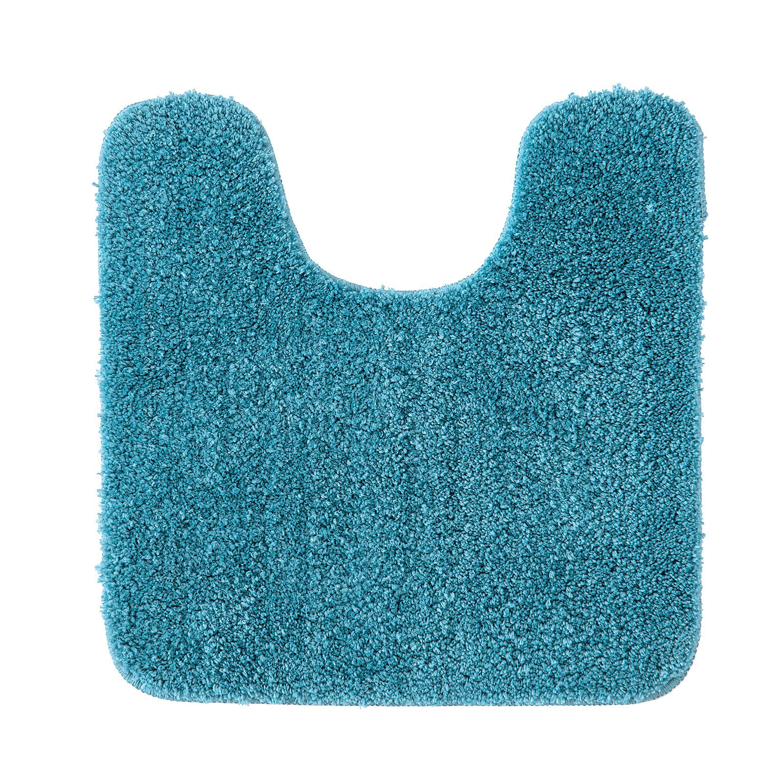 MIULEE Absorbent WC Toilet Rug Non Slip U Shape Bath Mat with High Hydroscopicity Rugs Super Soft Cozy and Shaggy Microfiber Rug Carpet for Bathroom Blue Green 45x45cm U Shape