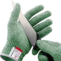 NoCry Cut Resistant Gloves - Ambidextrous, Food Grade, High Performance Level 5 Protection. Size Small, Green…