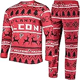 foco NFL Unisex-Adult NFL Wordmark Family Matching Collection Set Holiday Pjs