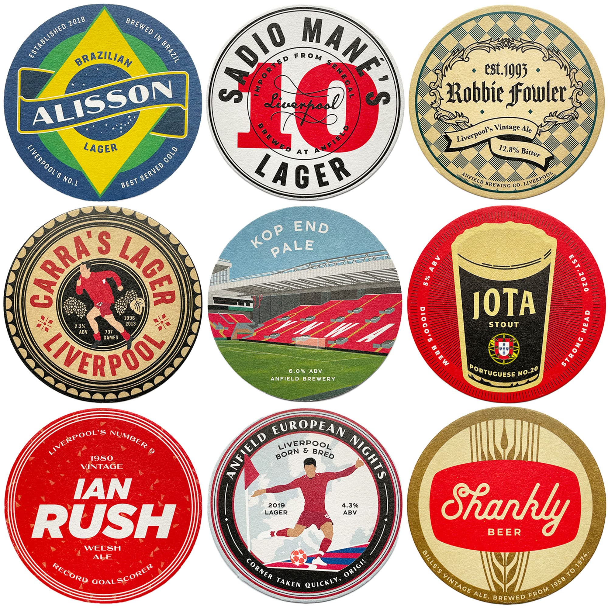 Liverpool Beer Mats 2nd Edition x9