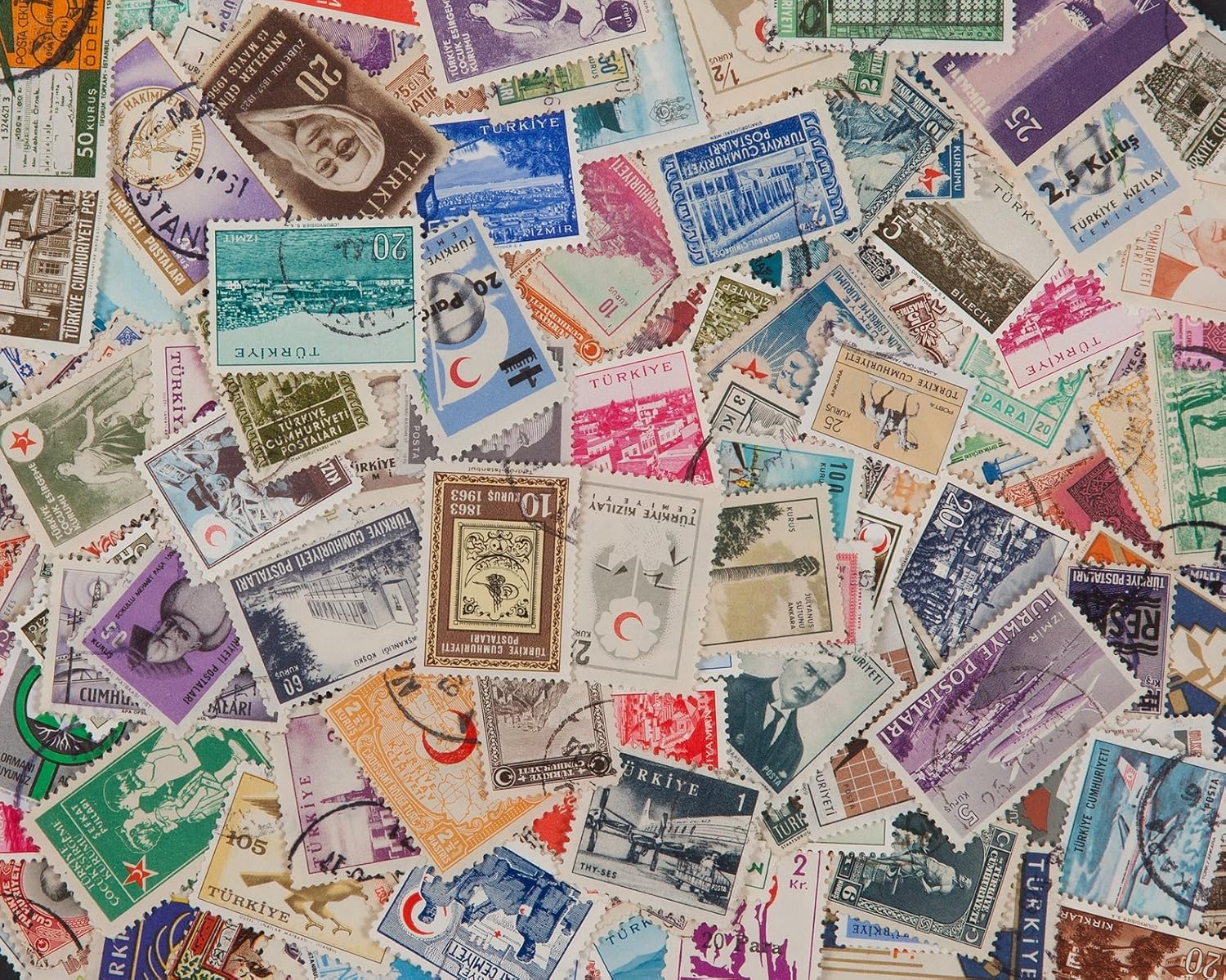 Goldhahn 100 Verschiedene Eisenbahn-Briefmarken – Sammler-Sortiment, Gestempelt Oder Postfrisch