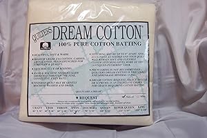 SIRGAWAIN Quilter's Dream Cotton Batting- Natural Request Thin Loft- Twin