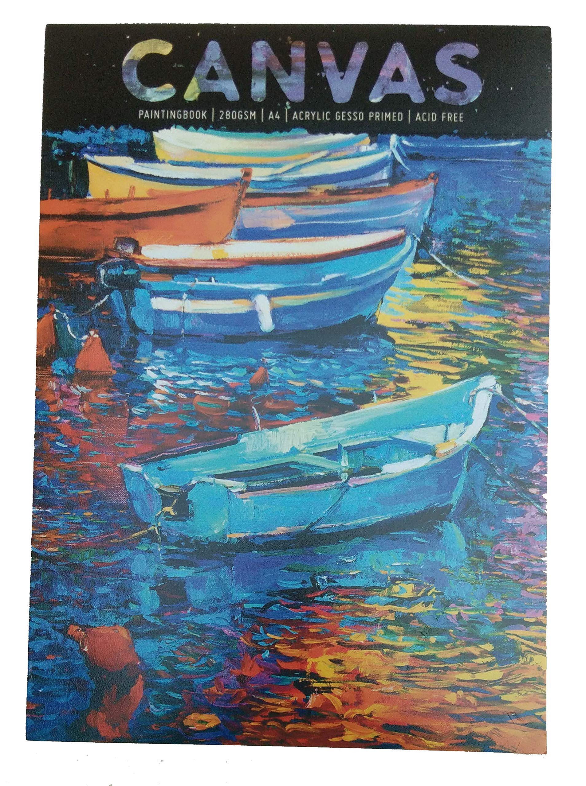 Anupam Canvas Pad Acrylic Gesso Primed Acid Free 400Gsm 10 Sheets for Acrylic Painting and Oil Painting (A4)