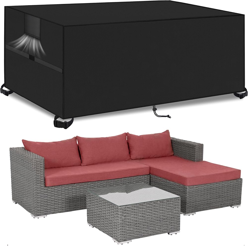 KIAMXNE Outdoor Furniture Cover 200x160x74cm Waterproof Oxford 420D