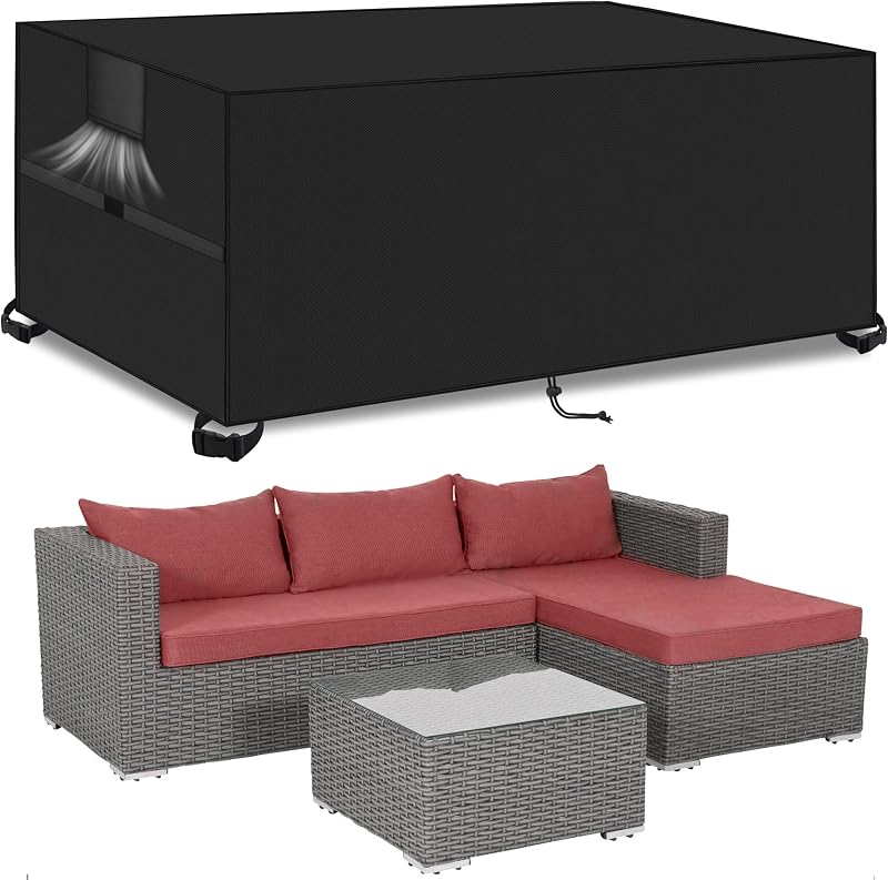 KIAMXNE Outdoor Furniture Cover 200x160x74cm Waterproof Oxford 420D