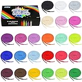 Auihiay 24 Pairs Flat Colored Shoelaces Shoestrings for Sneakers Skate Shoes Sport Shoes Boots