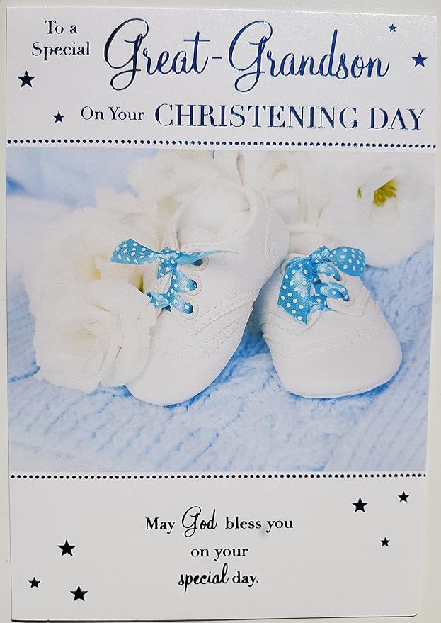 To A Special Great Grandson Christening Day Card Nice Verse Amazon.co