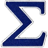 Phi Beta Sigma Fraternity 3" Embroidered Applique Sigma Patch - Sew or Iron On Greek Blazer Jacket