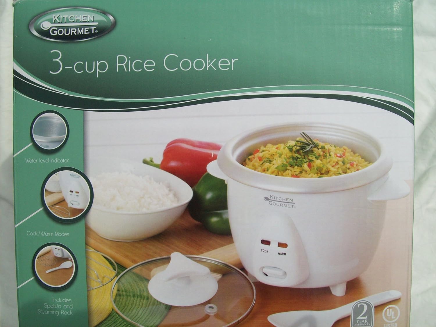 Kitchen Gourmet 3cup Rice Cooker Kitchen & Dining
