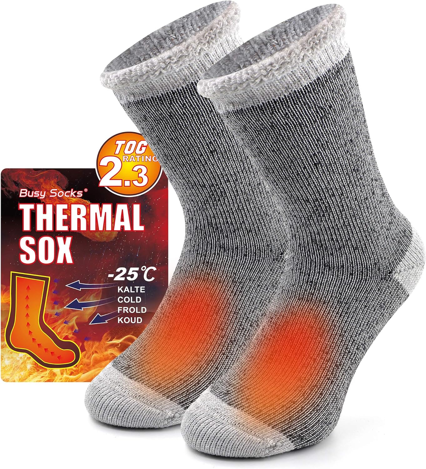 Winter Warm Thermal Socks for Men Women, Busy Socks Extra Thick