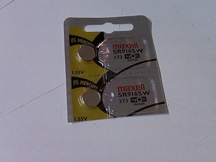 Amazon Com 2 X Maxell Sr916sw 373 1 55v Silver Oxide Button Cell Watch Battery Official Genuine Maxell Home Audio Theater
