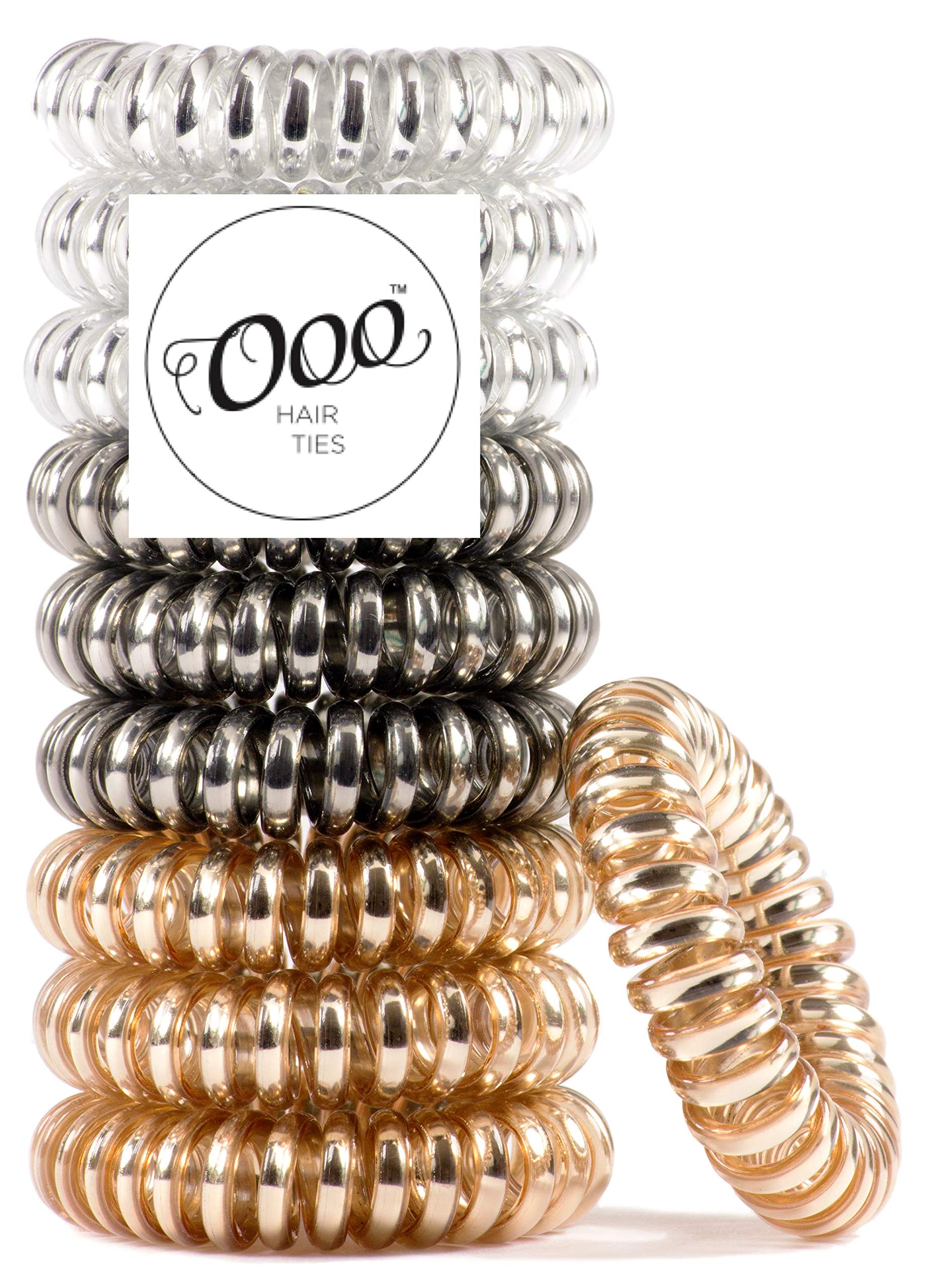 Spiral Hair Ties No Crease Elastic Ponytail Holders Phone