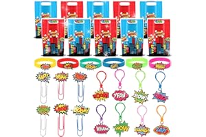 JeVenis Hero Party Favors Birthday Decorations Gift Bags Sticky Hands Bracelets Stickers Button Pin Badges for Gift Bag Fille