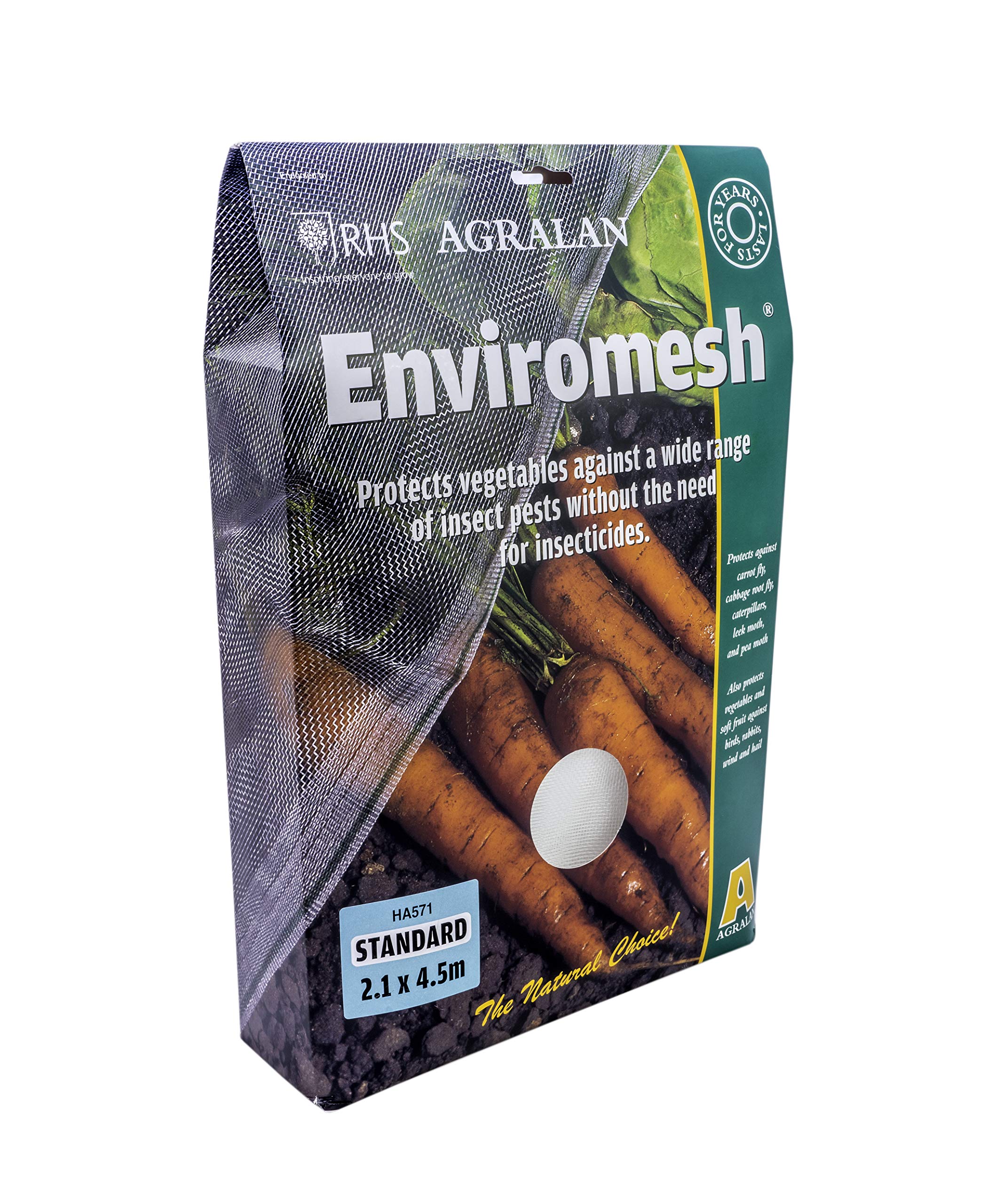 Agralan RHS Enviromesh Fine Garden Insect Netting Mesh For Crop & Vegetable Pest Protection (Standard - 2.1m x 4.5m)