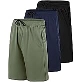 Real Essentials 3 Pack: Men’s 9" Mesh Basketball Shorts | Long Athletic Performance Gym Short with Pockets (S-3X)