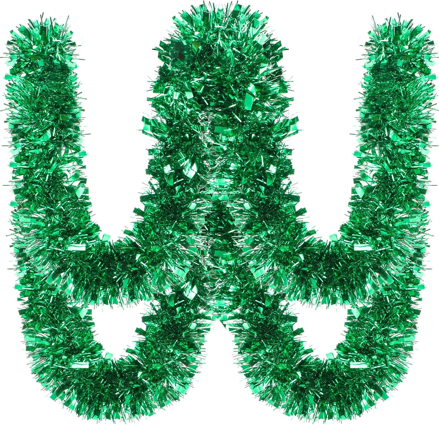 Wreaths, Garlands & Swags - 59 Feet Christmas Tinsel Garland Metallic Twist Garland Shiny Hanging Garland Ornaments for Christmas Tree Party Supplies Indoor and Outdoor Decoration (Green)