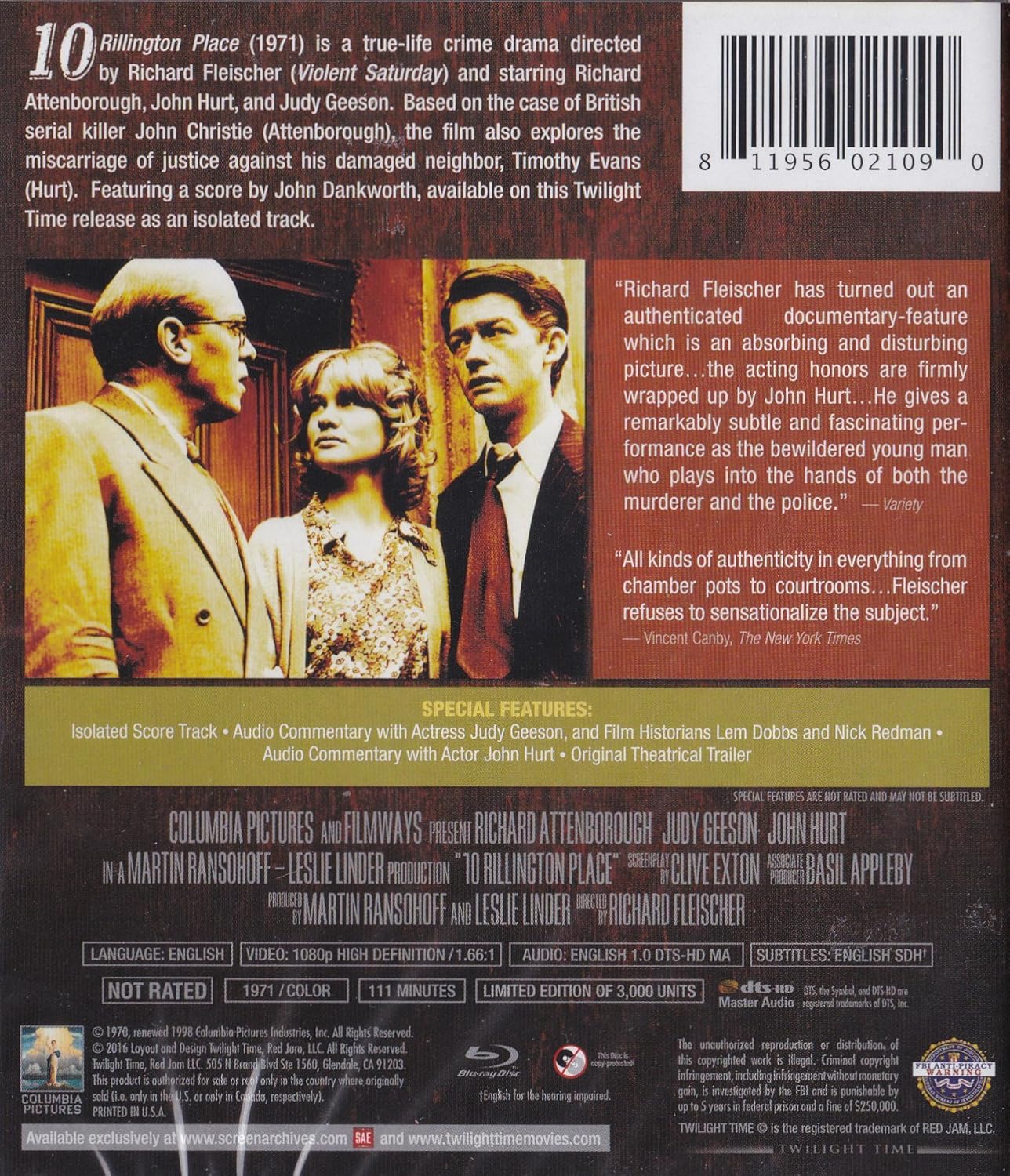 Amazon Co Jp 10 Rillington Place Dvd ブルーレイ