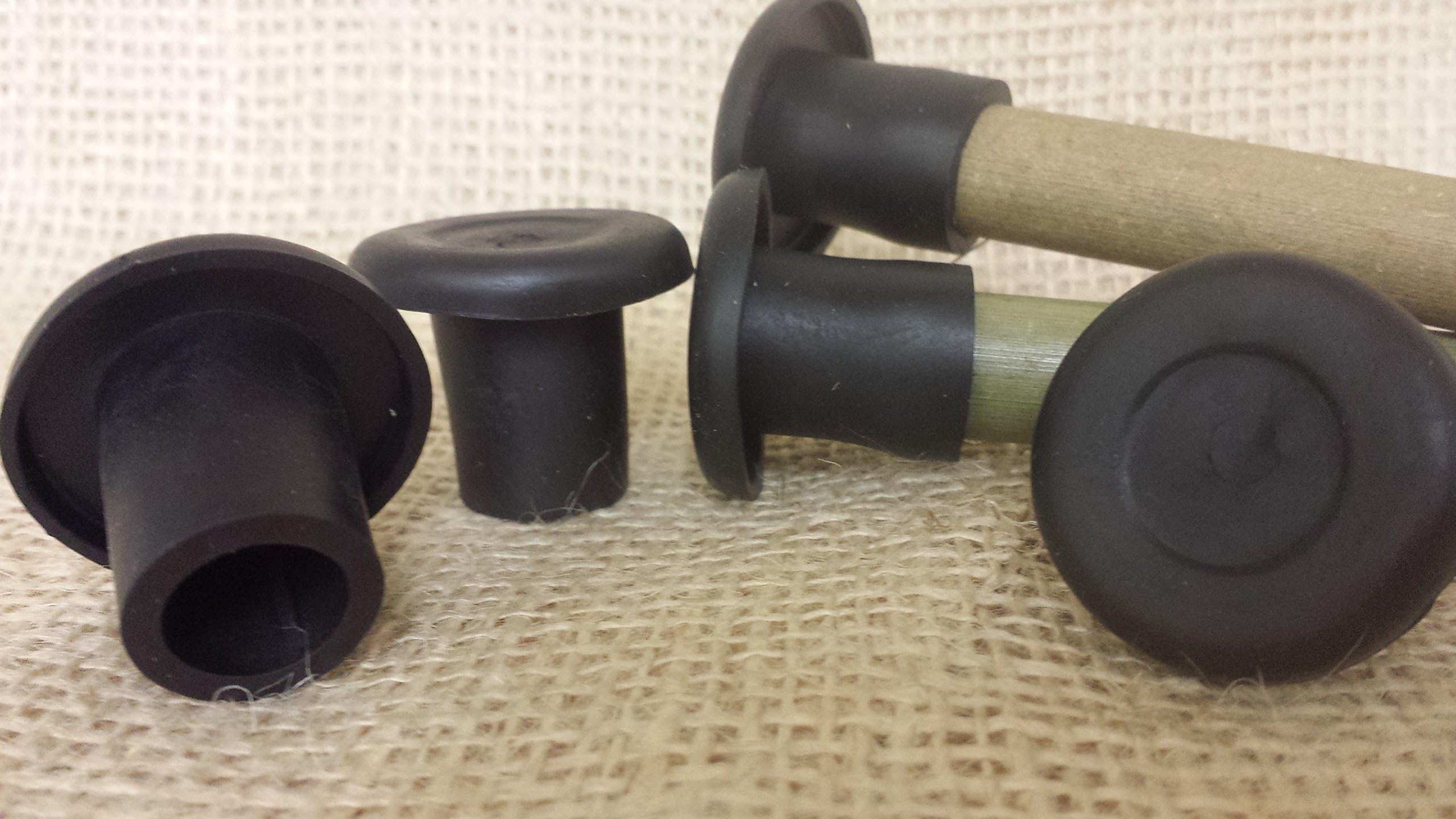 Yuzet Black Round Cane Caps - Pack of 50