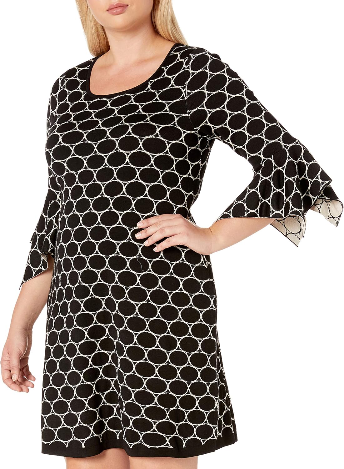 scoop neck sweater dress