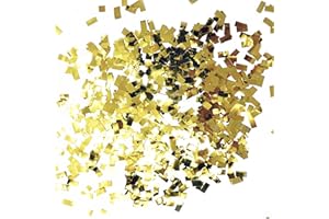 CHLOE ELIZABETH Premium Shredded Squares Tissue Paper Party Table Confetti - 50 Grams (Gold Mylar Flakes)