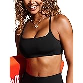 CRZ YOGA D-DD Scoop Neck Bikini Tops for Women - Padded Adjustable Spaghetti Straps Bathing Swimsuit Sports Bra