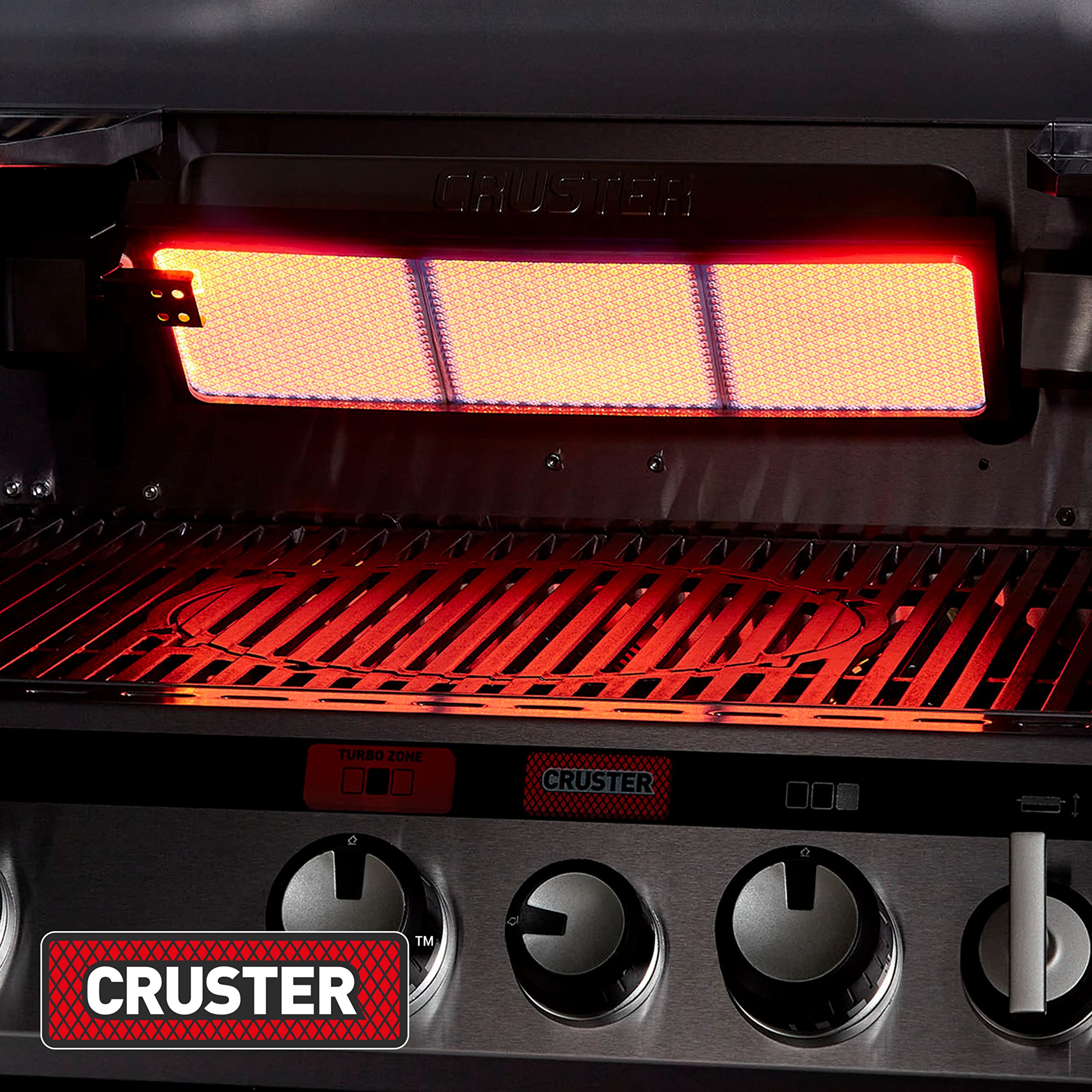 Enders Gasgrill UNIQ PRO 3 IK KITCHEN CRUSTER, 3-Edelstahlbrenner + Seitenkocher, HEAT RANGE-Brenner, SWITCH GRID, 800 °C TURBO ZONE, SIMPLE CLEAN,doppelwandige Garhaube, Cruster® #8608 3