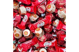 CRAZYOUTLET Assorted Milk Chocolate Candy HERSHEY'S KISSES, Peanut Butter Cups, KITKAT Minis, Bulk Pack 3 Pounds (About 160 Count)
