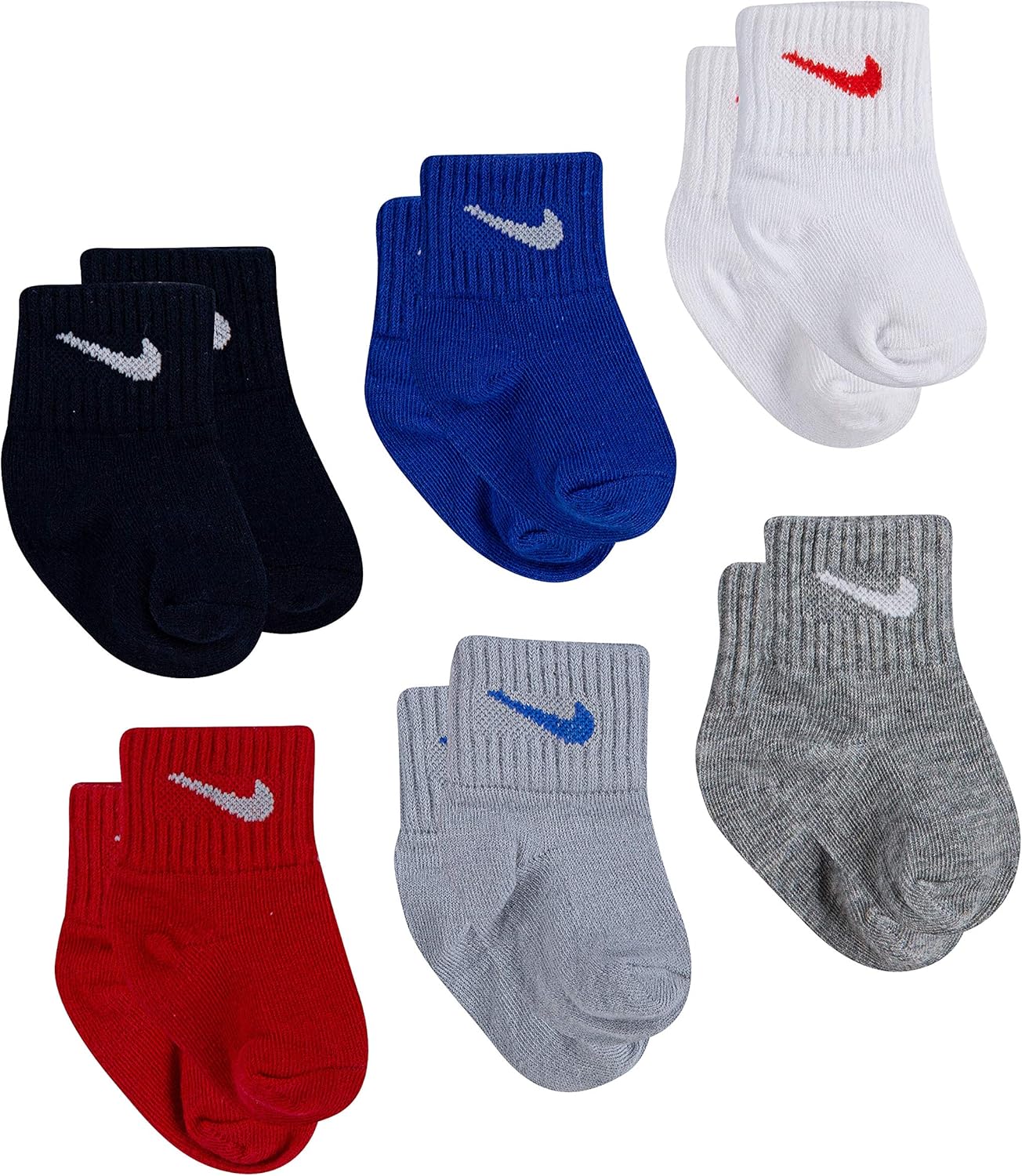 Nike Baby Toddler Kids Ankle Gripper Socks 6 Pairs Baby Baby Girls