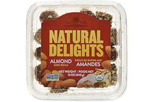 Natural Delights Organic Almond Date Rolls, 340g