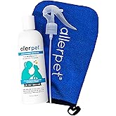 Allerpet Dog Dander Remover w/Free Applicator Mitt & Sprayer - Best Pet Dander Remover for Allergens - for Canine Dry Skin Treatment - Good for Fur & Skin - (12oz)