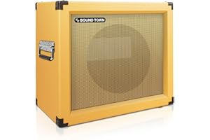 Sound Town 1 x 12" Empty Open-back Guitar Speaker Cabinet, w/Birch Plywood Construction, Orange Tolex, Wheat Cloth Grill, Com