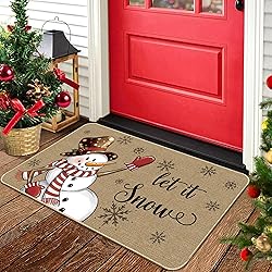 TREWAVE Christmas Doormat Snowman Let it Snow