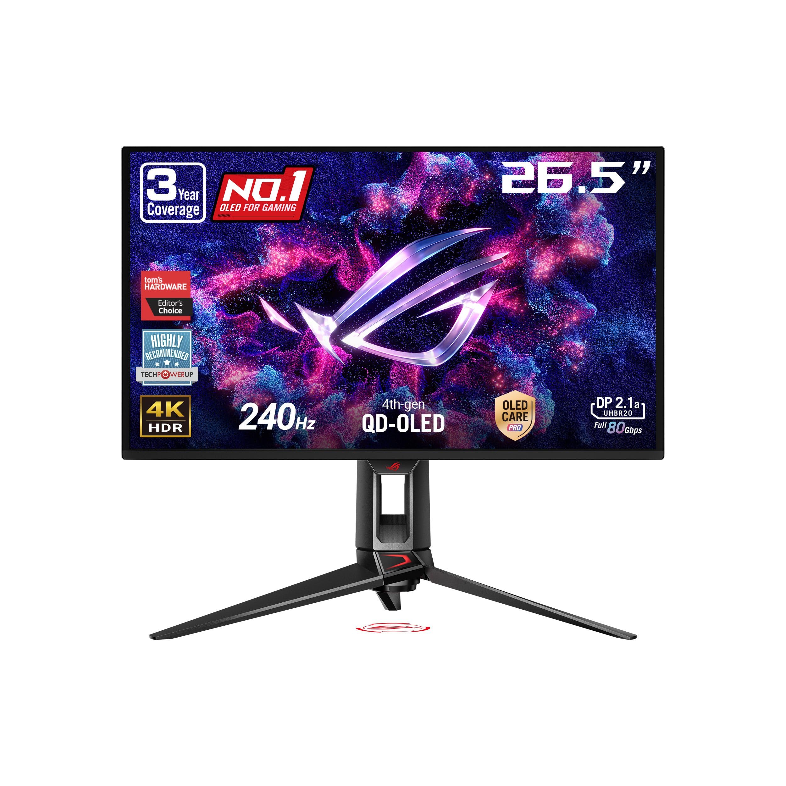 ASUS ROG PG27UCDM Monitor para juegos OLED 4K 240Hz de 27 pulgadas QD-OLED