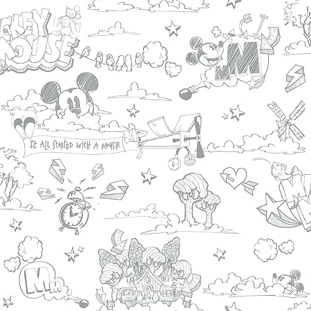 Téléchargement gratuit Images Dandino Mk 3014 4 Papier Peint Avec Motif Mickey Graffity Gris dernière par