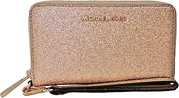 mk rose gold wallet