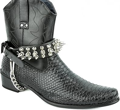 black spike boots