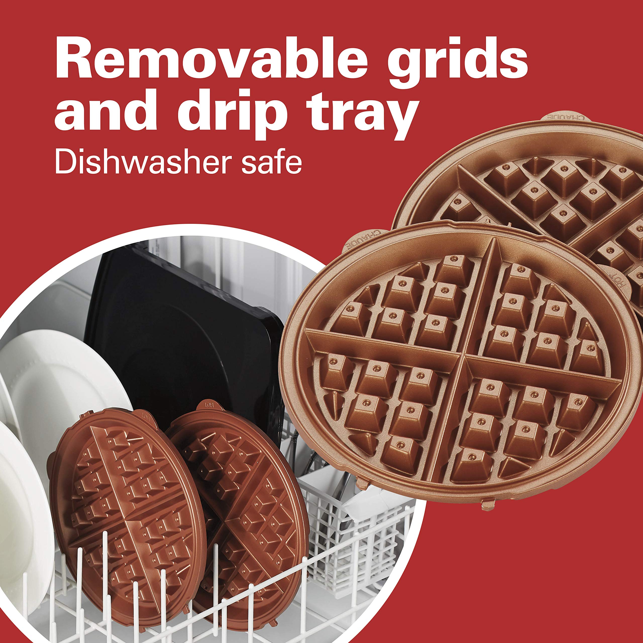 Hamilton Beach 26031 Removable Grid Belgian Waffle Maker 16.00 x 10.50 x 9.25 in