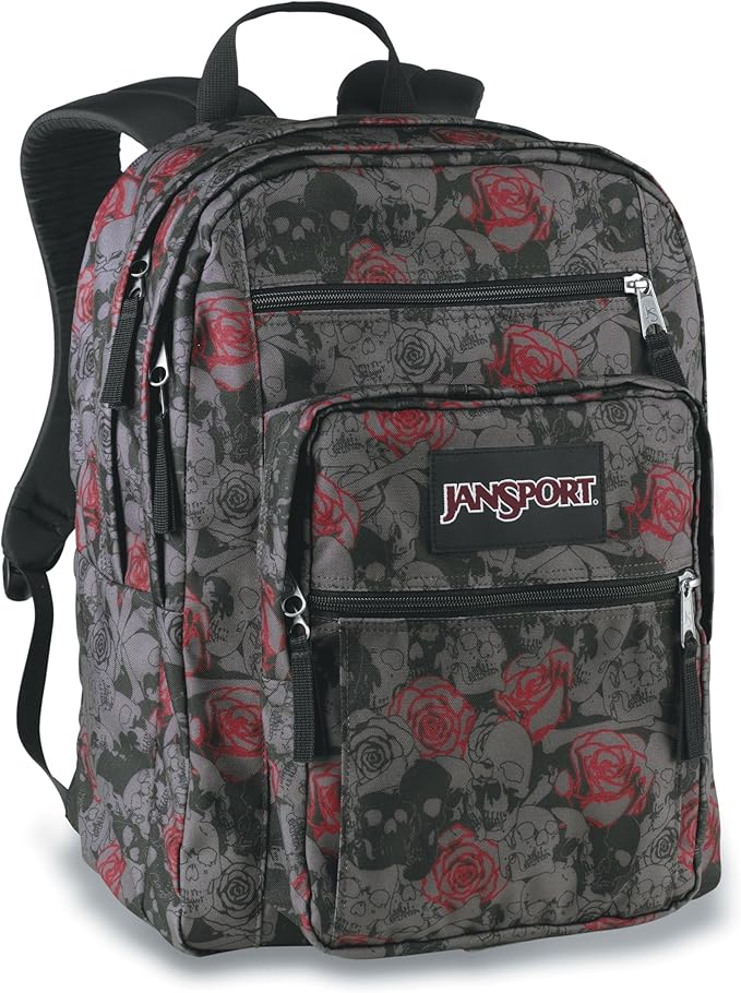 JANSPORT Big Student Backpack (Carbonic Grey Skulls N Roses) Amazon.co