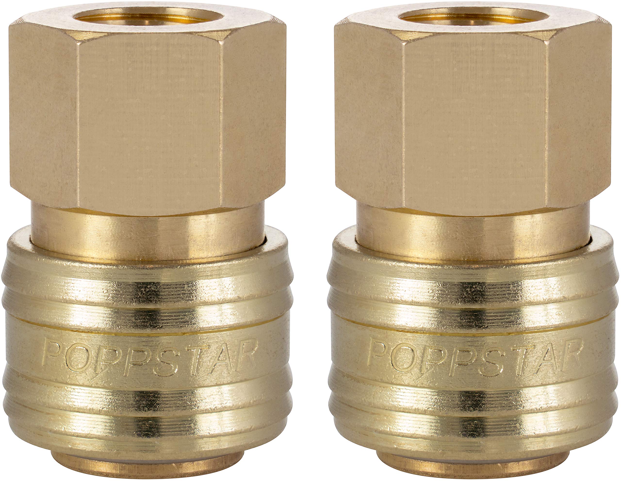 Poppstar 2X Quick Coupling Compressed Air NW 7.2 mm 1/4" Internal Thread for Compressed Air Fittings