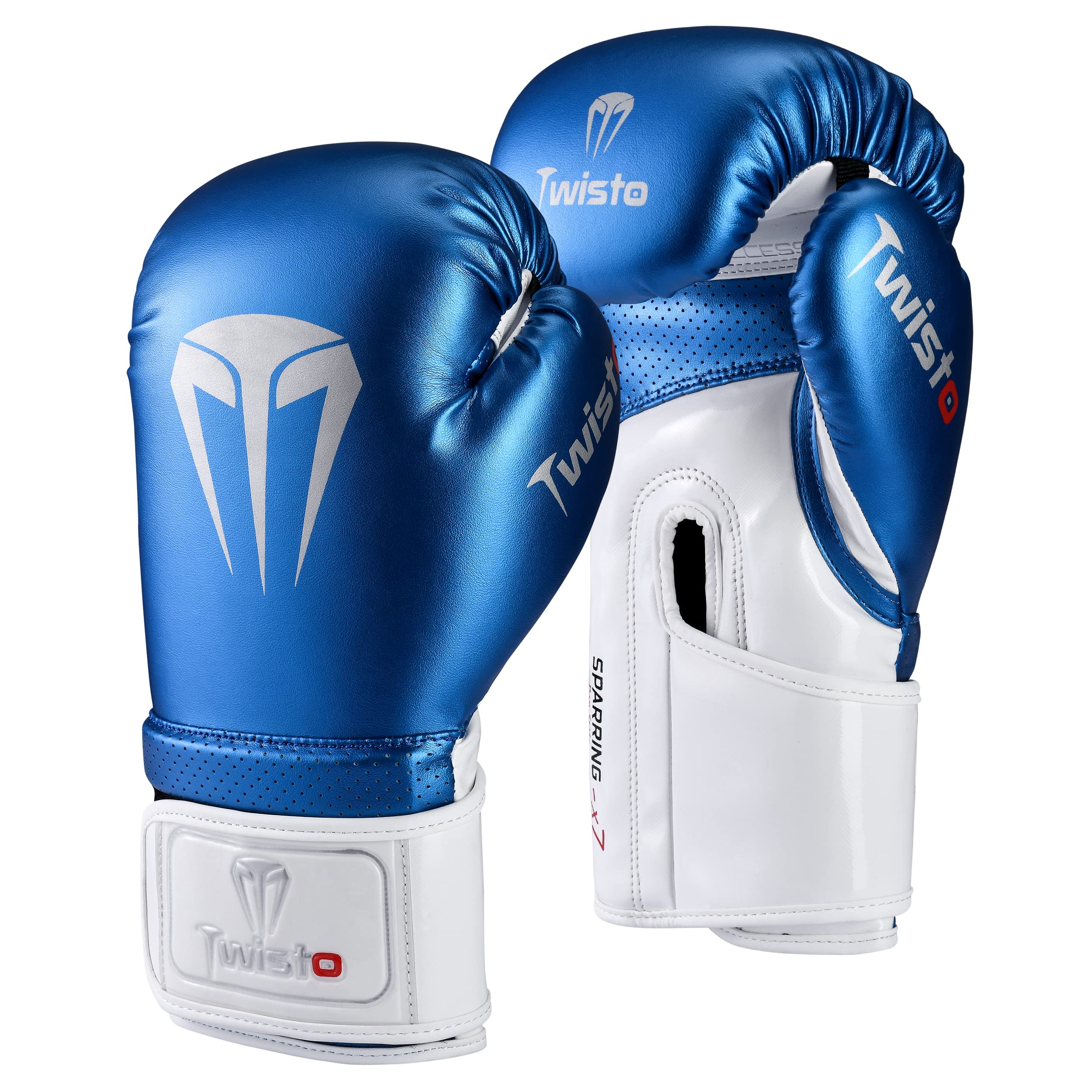 Twisto Boxing Gloves Sparring X7 (10 oz, Metallic Blue) — image 1