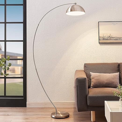 led lampara de pie zara moderno en gris hecho de aluminio eo para salon comedor 1 llama a de lindby lampara de arco lampara de pie