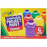 Crayola Washable Kids Paint, 6 Count, Kids At Home Activities, Painting Supplies, Gift, Assorted